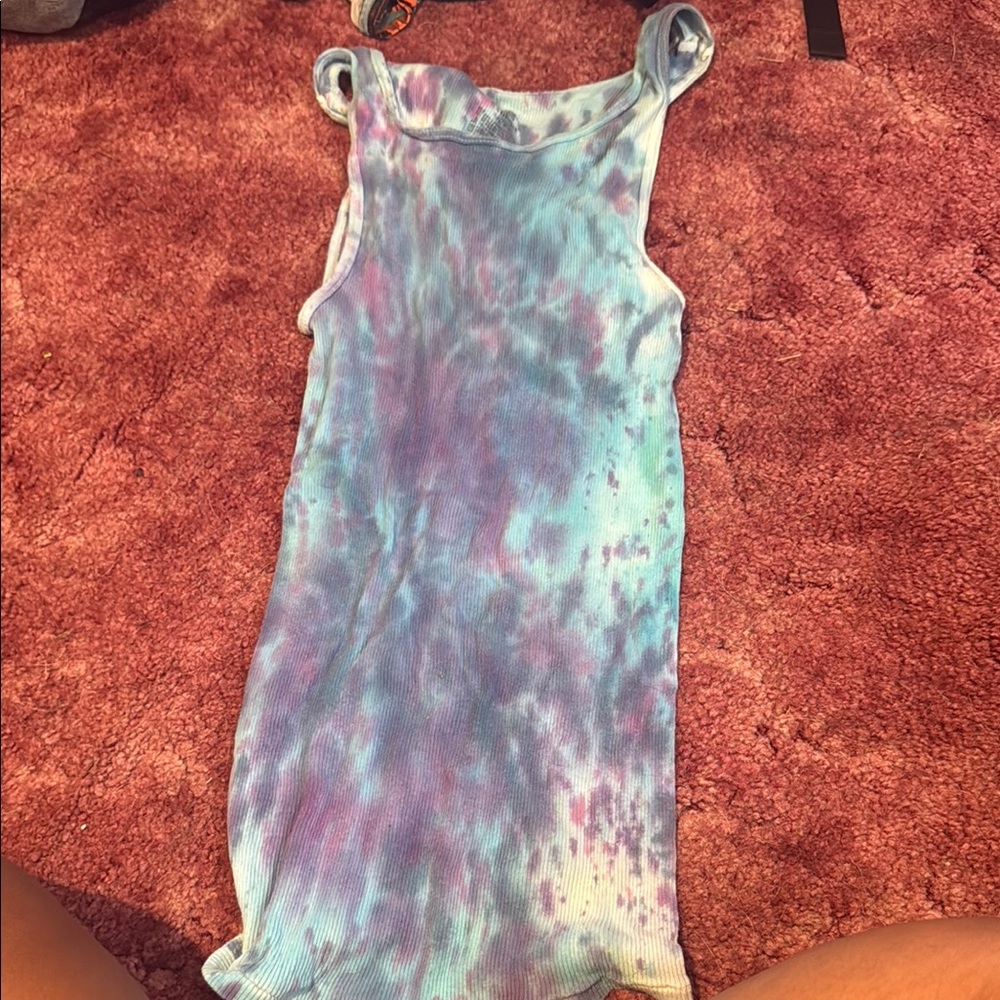 Hanes Women's Tie-Dye Tank Top - Blue and Purple
